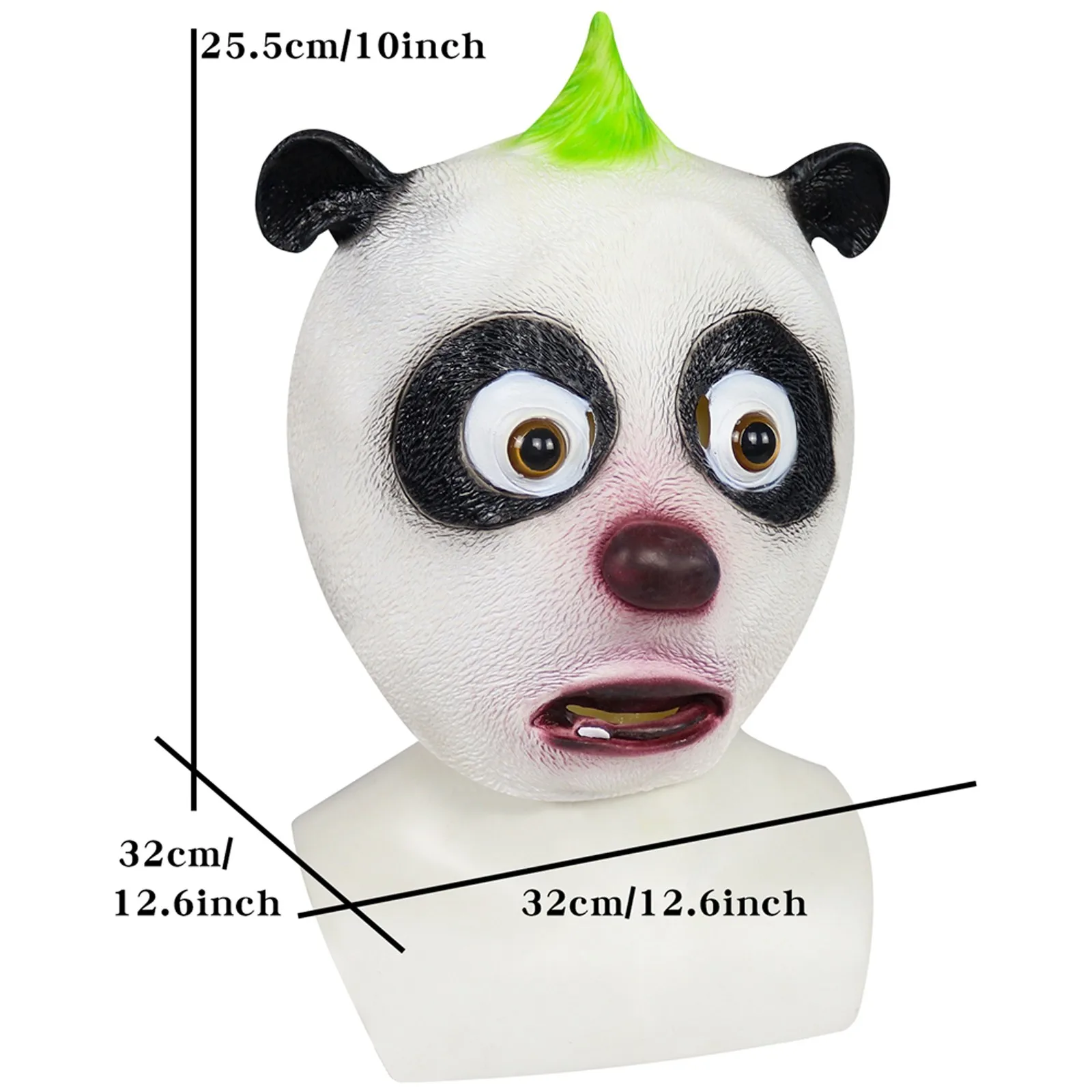 

2021 Pandas Latex Mask Animal Headgear Funny Props Horror Atmosphere Masquerade Mask Halloween Mask Decoration Kids Party