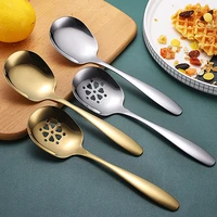creative stainless steel teaspoons set coffee tableware european style leaf shape stir spoon reusable kitchen gadget sets