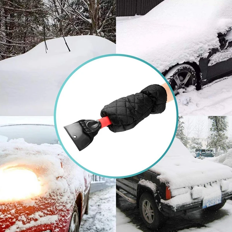 Варежка для скребка льда варежка снега на ветровом стекле с водонепроницаемой