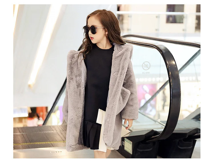 30 degrees Children Baby girl clothing Winter Thicken Parka Kids Faux Fur Hooded Coat Plus velvet Jackets clothes snowsuit
