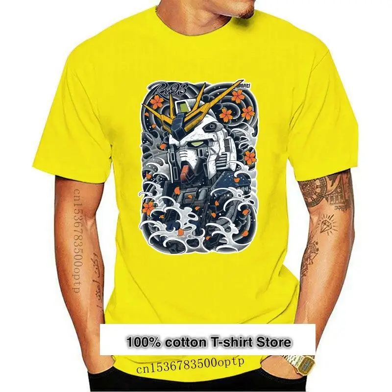 

Camiseta de Gundam para hombre, camisa de manga corta personalizada de algodón de talla grande, a la moda, nueva