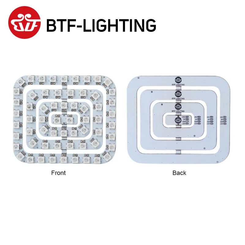 White 62 LEDs DC5V автомобильный светильник 62 светодиодный s Пиксельная панель WS2812B 5050 RGB 64 светодиодный 256 светодиодный ламповый экран цифровой индивидуально адресуемый полный цвет мечты - Испускаемый цвет: White 62 LEDs