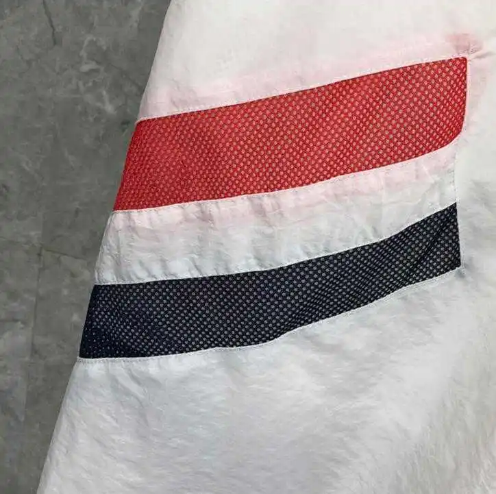 

TB THOM Fashion Brand Casual Shorts Men Summer Patchwork Beach Shorts Sports Trousers Striped Panelled Jogger Track Shorts