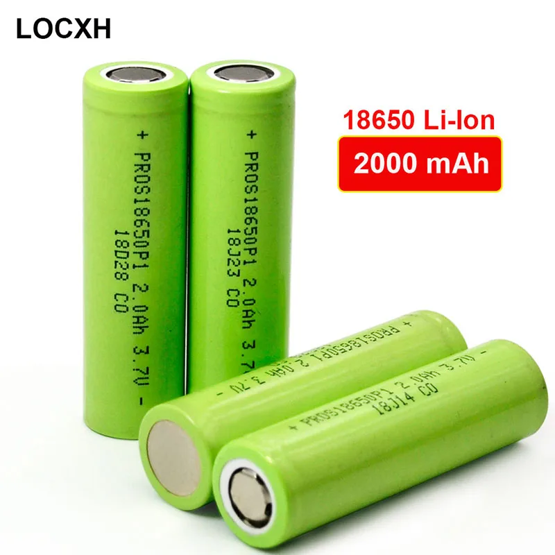 LOCXH18650 2000 мА/ч, 3,7 в 2000 мАч 18650 литиевая Перезаряжаемые Батарея для Аккумулятор