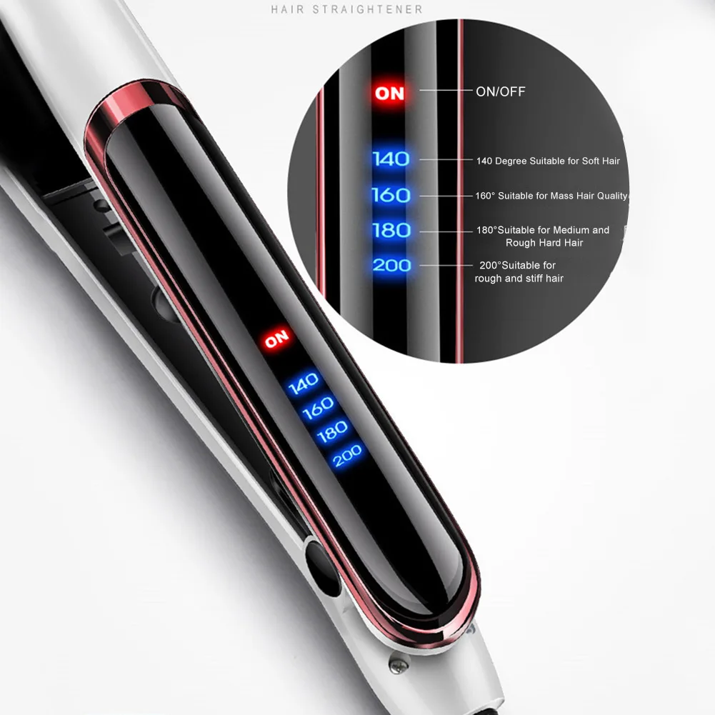 

35W Professional Hair Straightener LED Display Ionic Flat Iron PTC Heating Hair Styling Straightener Curler