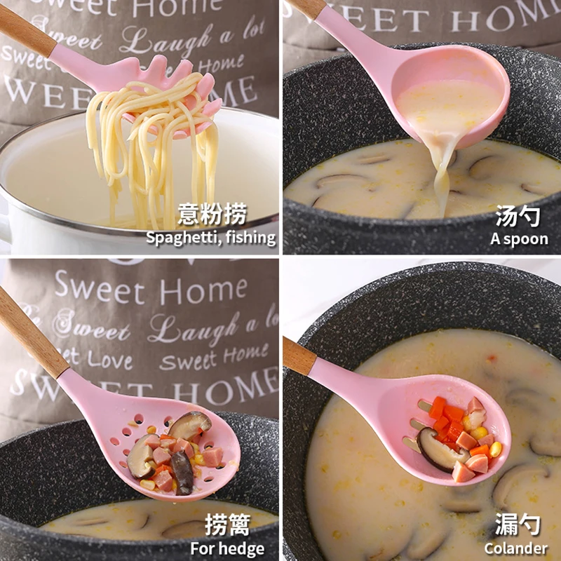 Силиконовая кухонная утварь набор инструментов антипригарная посуда кухонные