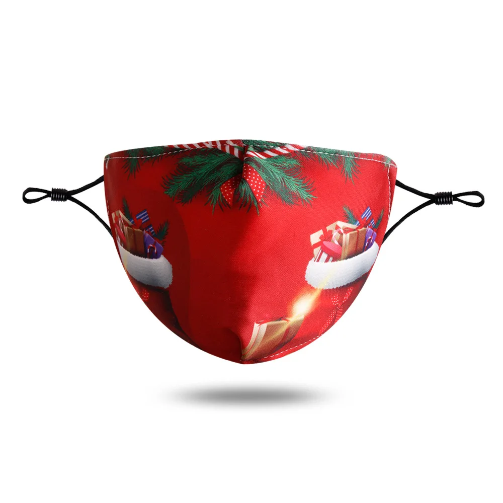 

Christmas Party Party Mask Explosion-proof Cotton Printing, Dustproof Hanging Ear Type, Many New Wish