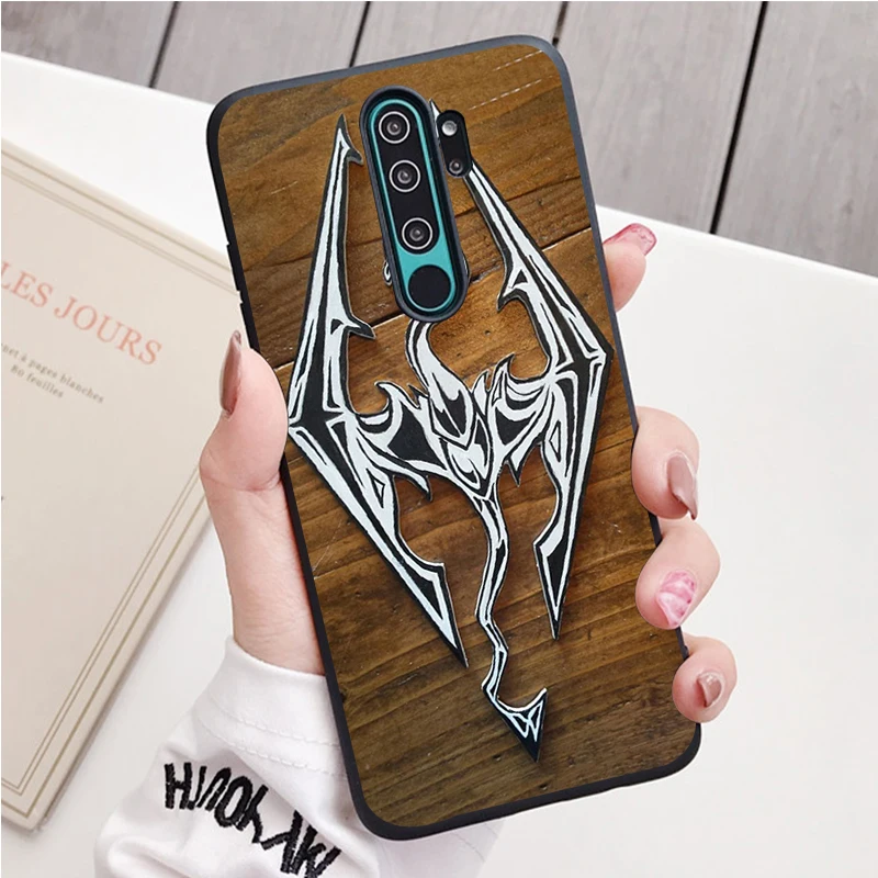 Черный силиконовый чехол для телефона с логотипом Skyrim Mi10 Mi9T MiA2 MiA3 Mi11 Pro Lite Ultra Redmi
