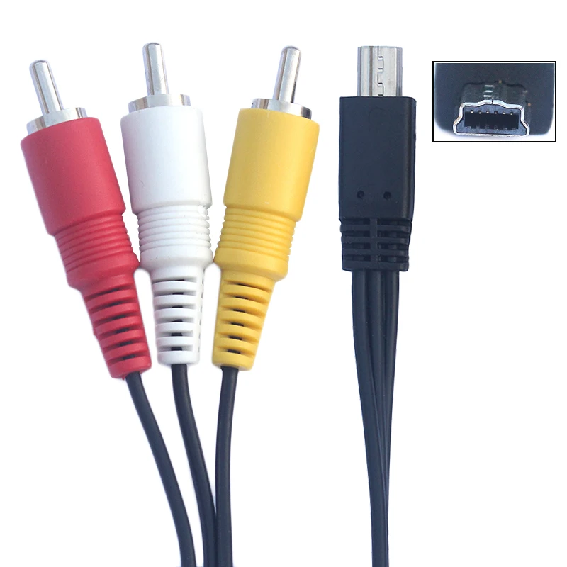 Мини USB 6 PIN к AV RCA цифровой Камера кабель видеокамеры для Canon|Кабели передачи