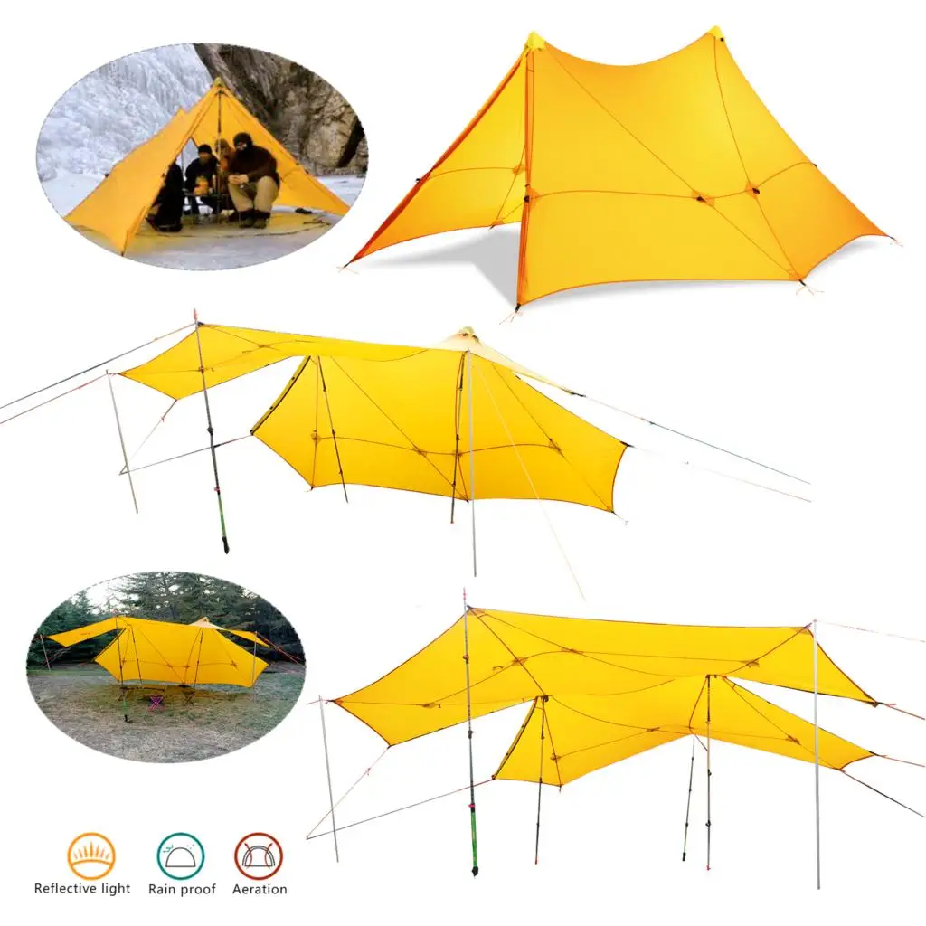 6 Человек Палатка Сверхлегкий 870 г тента на открытом воздухе нейлон с обеих сторон
