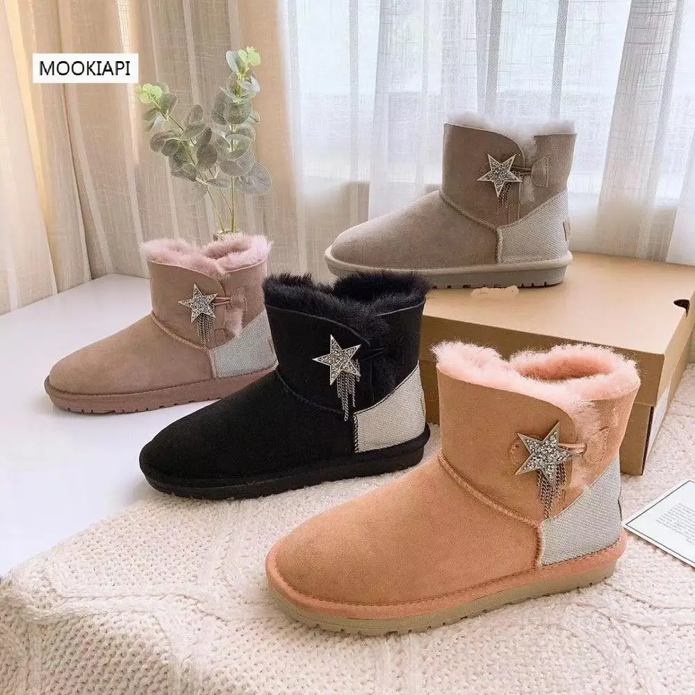 

2019 Australia's latest women's shoes, real sheepskin, natural wool, the highest quality snow boots, free delivery