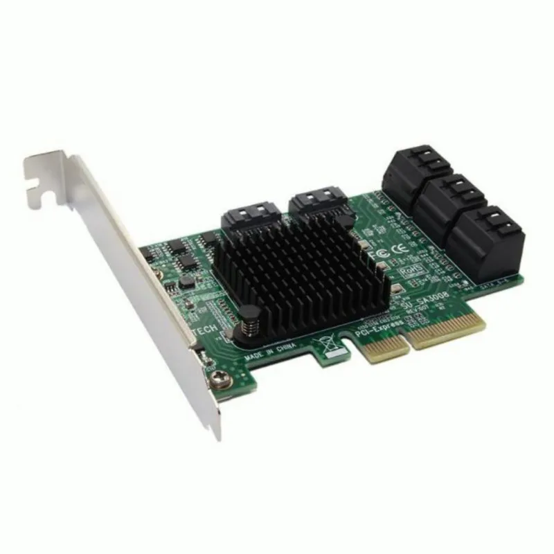 PCIe Card To SATA3.0 Expansion 8 Port High Speed 6Gbps Computer Adapter |