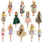 NK 1x модный многоцветный наряд новое платье рубашка джинсовая сетка юбка Повседневная Одежда для кукол Барби аксессуары JJ