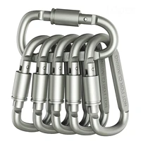 10pcs edc backpack carabiner keychain aluminum alloy outdoor camping hiking d ring snap clip lock buckle hook climbing tools