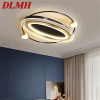 dlmh creative lights ceiling contemporary black lamp fixtures led decorative for home bedroom