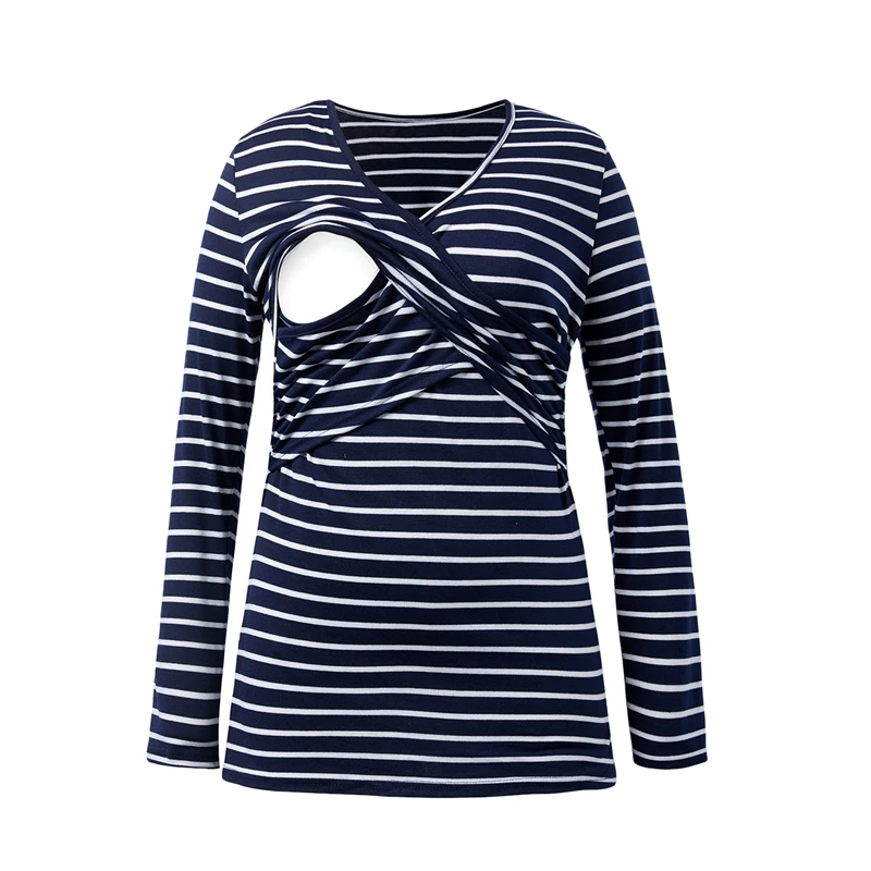 

Women Maternity Breastfeeding Tops Long Sleeves Tops Casual Stripe Blouse Tops Shirt for Pregnant