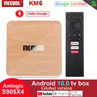 ТВ-приставка Mecool KM6 Deluxe Amlogic S905X4 Android 10 4 Гб 64 Гб Wifi 6 BT5.0 Google сертифицированная поддержка AV1 USB3.0 1000 м ТВ-приставка