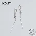 Серьги-подвески женские из серебра 925 пробы, с цепочкой