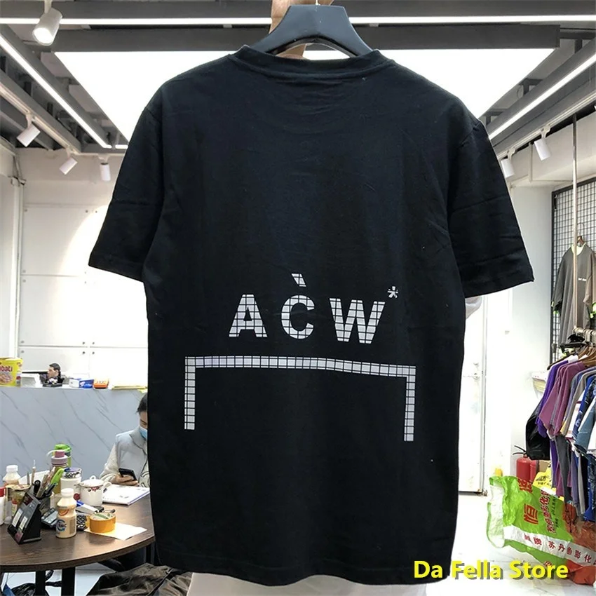 

_ * Футболка 2020, мужская и женская холодная Женская Классическая оправа, светоотражающая футболка оверсайз, винтажные Топы ACW в стиле ретро