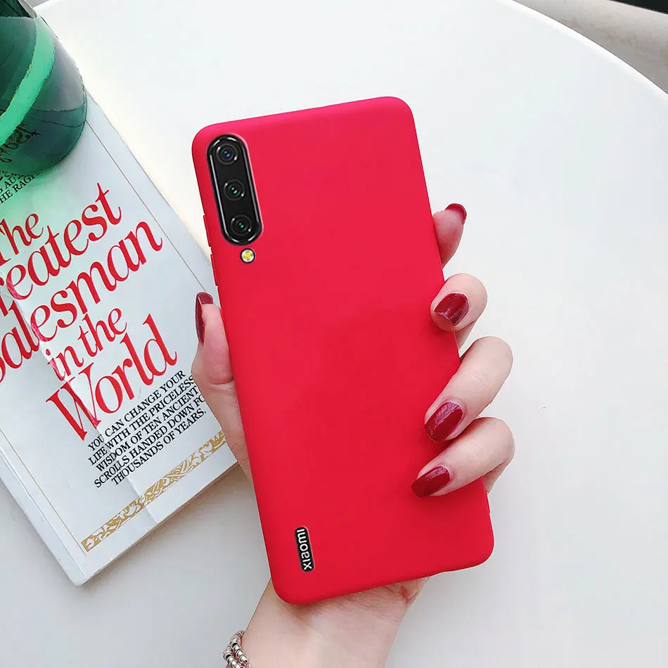 Яркий однотонный Мягкий силиконовый чехол для телефона Xiaomi MiA3 Mi A1 A2 A3 6 8 9 se 9T 10 10T Pro
