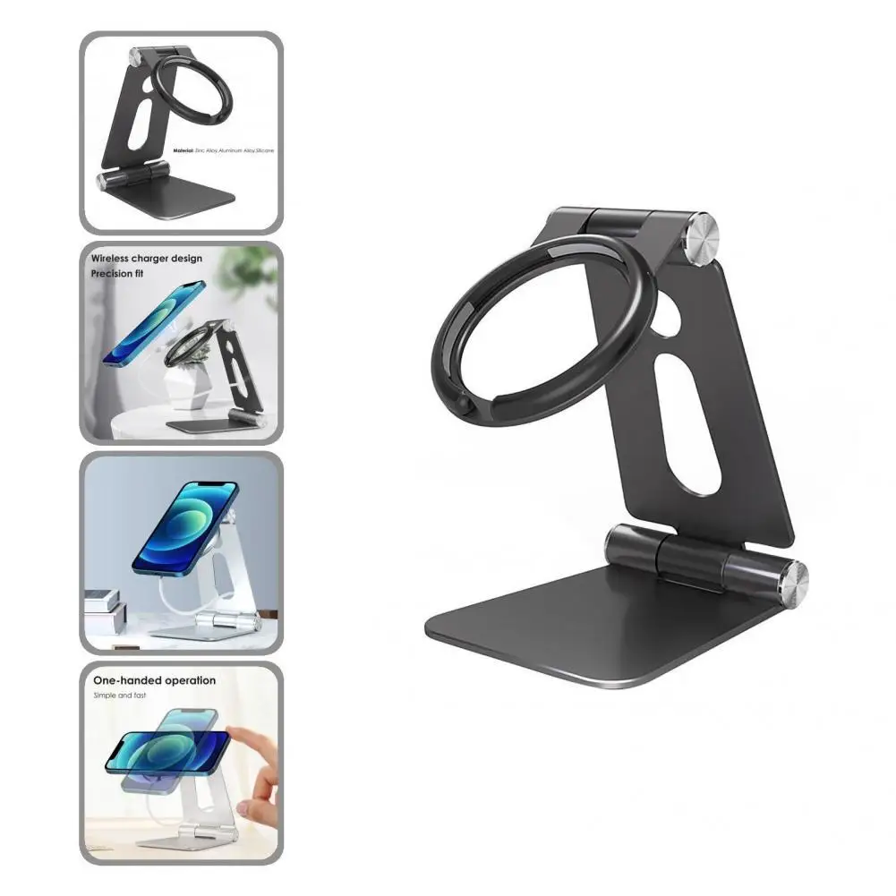 

High-quality Magnetic Wireless Charger Hands-free Cradle Lightweight Wireless Charger Cradle Anti-skid for Watching TV