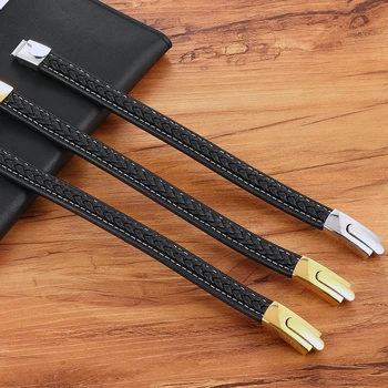 Black Leather and color Bracelet 5