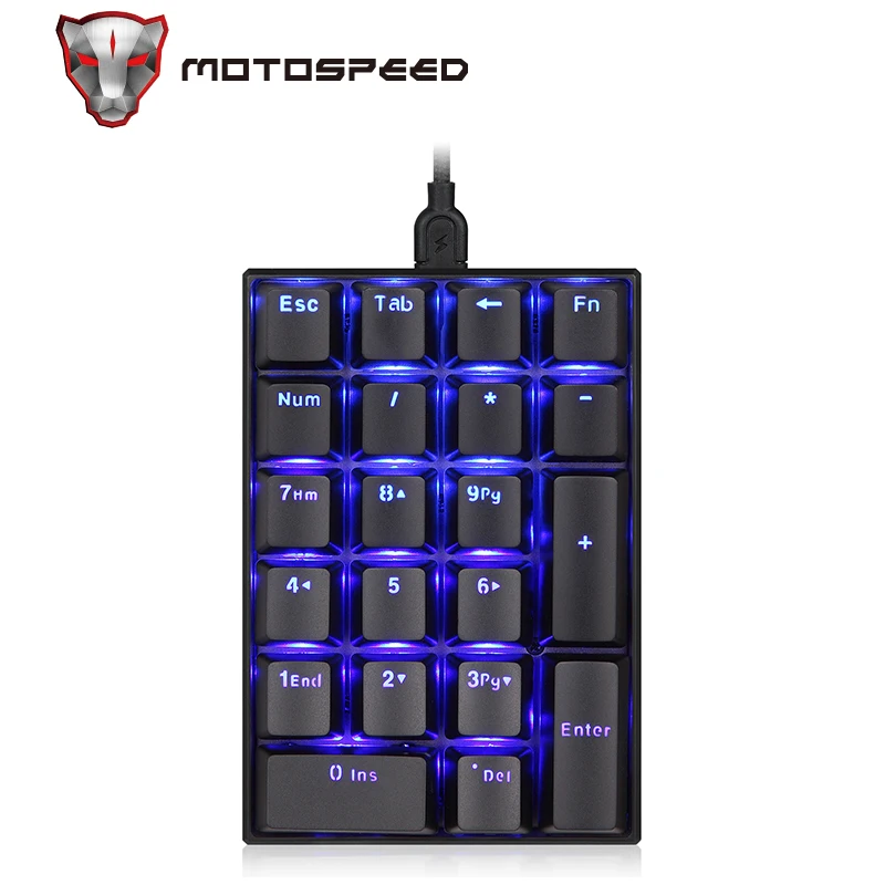 Новый Motospeed K23 USB Проводная цифровая механическая клавиатура с OUTEMU переключатель