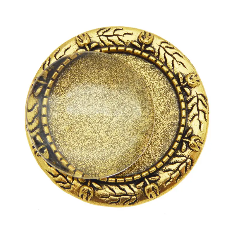 5 шт. золото под старину сплав пустые Броши ободок лоток базовые настройки