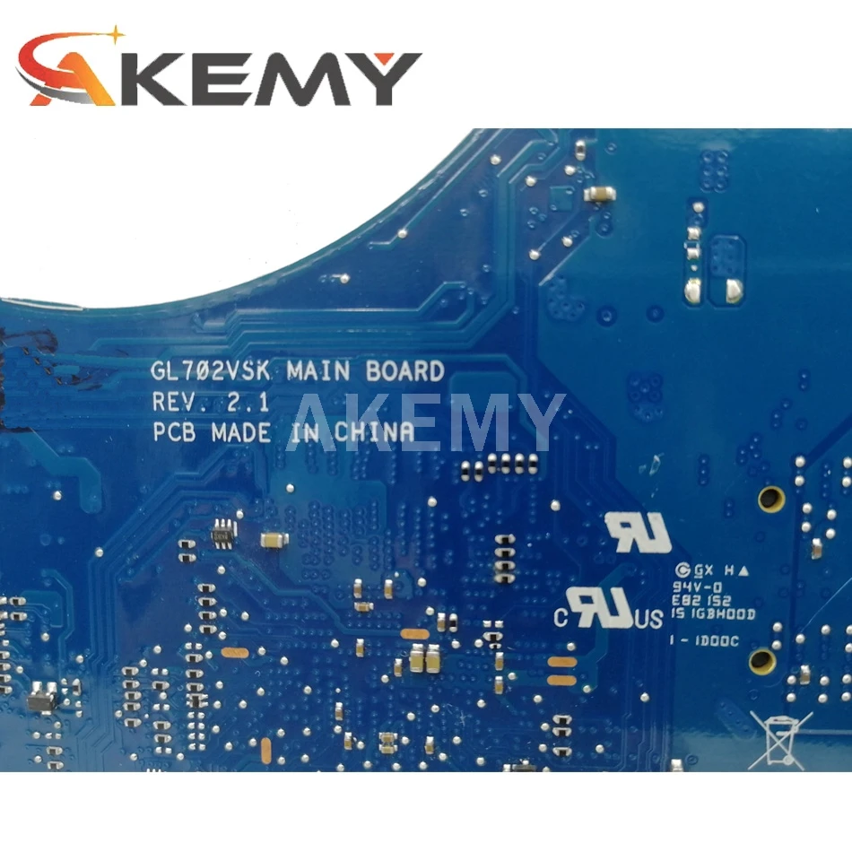 SAMXINNO For ASUS S7VS GL702V GL702VS GL702VSK Laotop Mainboard GL702VS Motherboard with i7-7700HQ GTX 1070/8GB