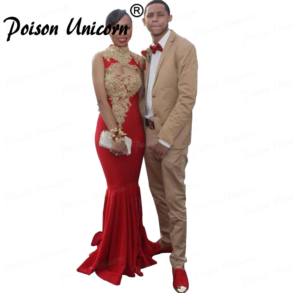 Элегантное Длинное атласное платье русалка без рукавов с высокой горловиной и