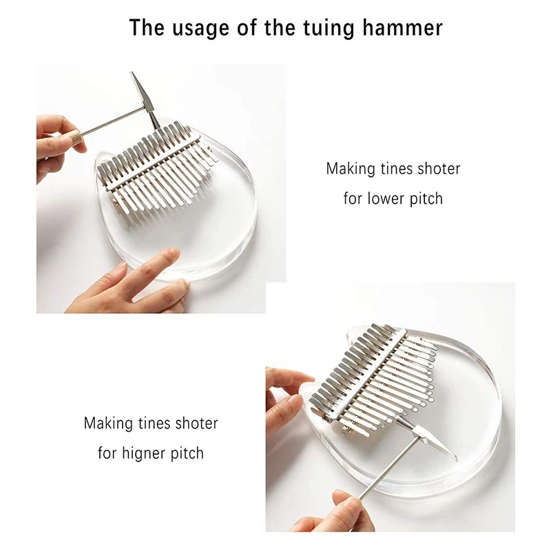 

ELOS-17 Keys Kalimba Thumb Piano Transparent Acrylic with Carry Bag,Musical Gifts for Kids Adult Beginners