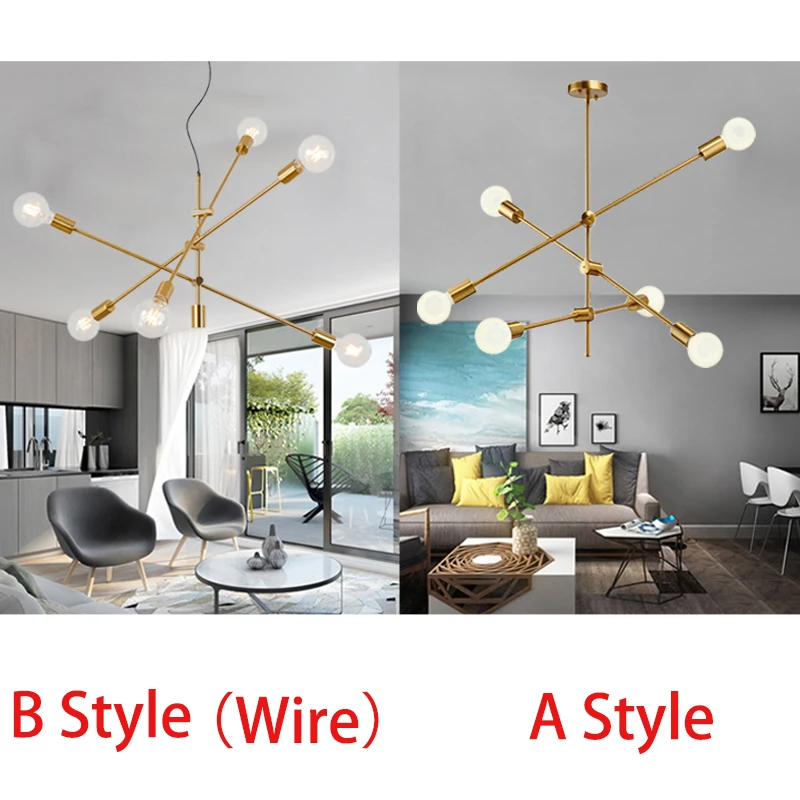 Nórdicos Luces colgantes modernas palo largo de lámparas colgantes de techo decoración de arte colgando de la barra de la lámpara comedor-cocina en la habitación