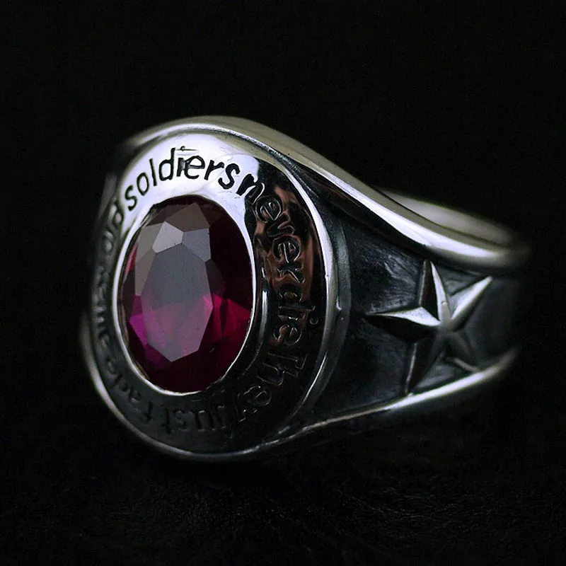 S925 чистое серебро Таиланд импортные тяжелые тонкие мужские ветераны импортное