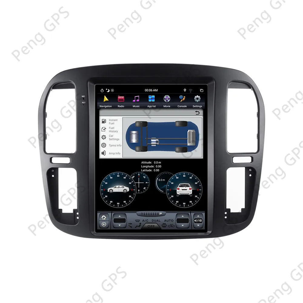 12," экран Tesla Android 8,1 px6 Автомобильный мультимедийный радио плеер для TOYOTA LAND CRUISER LC100 1992-2002 gps навигация без dvd
