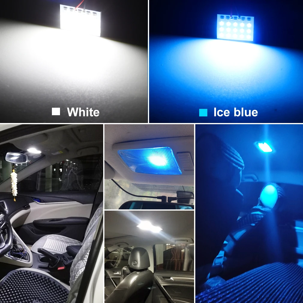Автомобильная панель лампа для чтения карты купольный светодиодный Festoon C5W BA9S T4W