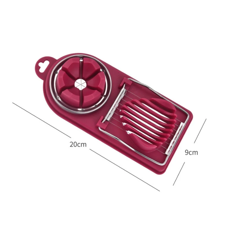 

Multifunctional Egg Cutter Stainless Steel Egg Slicer Sectioner Cutter Mold Flower-Shape Luncheon Meat Cutter Kitchen Gadgets