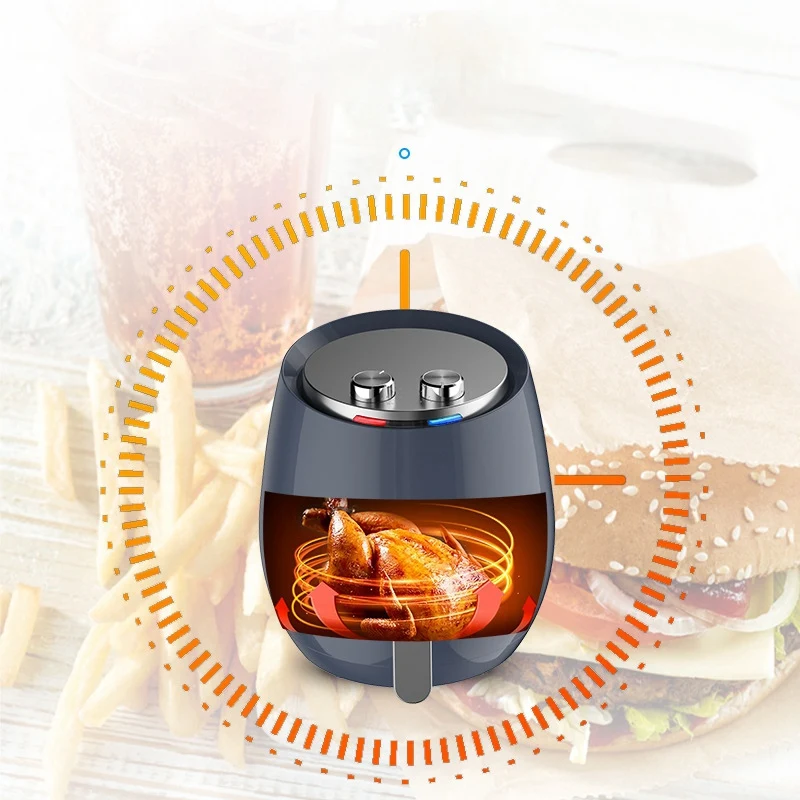 Многофункциональная машина для жарки фритюрницы 5 л 1400 Вт без масла с таймером и