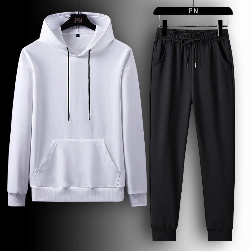 

Men's Sport Suits Winter Autum 2 Pieces Sets Hooded Hoodies and Pants For Men Tracksuits Sportswear Sets chandal pantalones 4xl