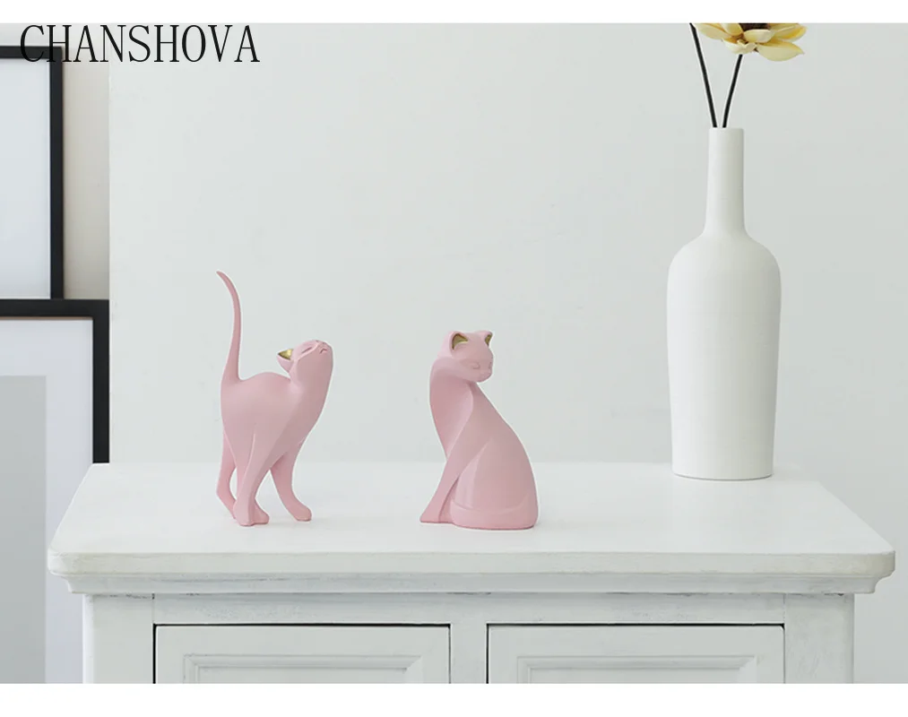 Скандинавская кошка из смолы настольное украшение с животными аксессуары для