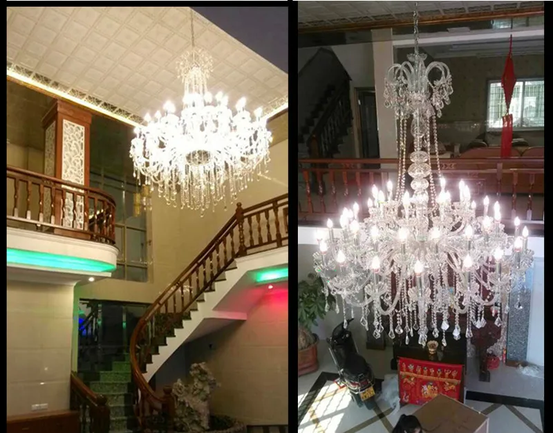 Большая люстра для гостиной современные люстры гостиничного холла роскошная