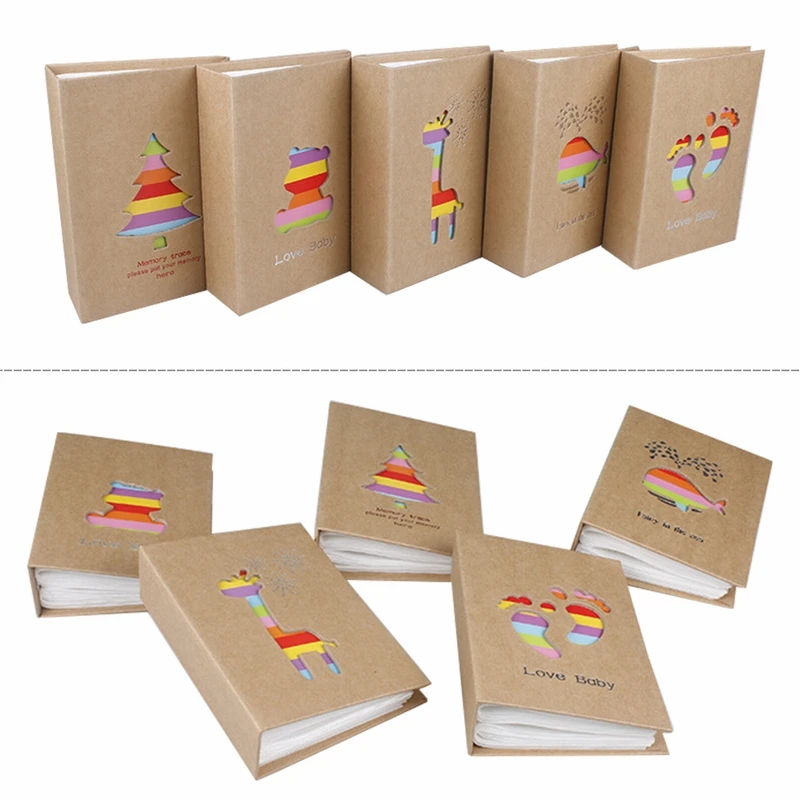 Альбом HIFUAR с полыми мультяшными животными 6 дюймов 100 карманов милый красочный