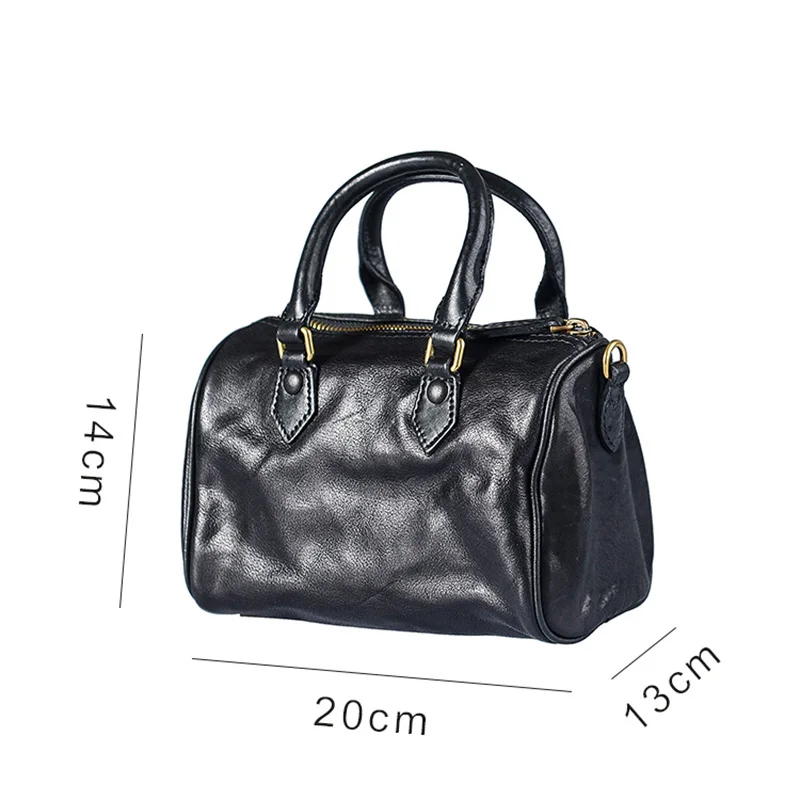 

AETOO Retro literary handbag, leather all-match cross body bag, lady leisure one shoulder bag
