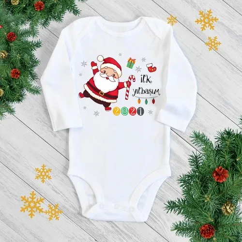

Happy Onesie Co First Ylbam Long Sleeve Snap Fasteners Body