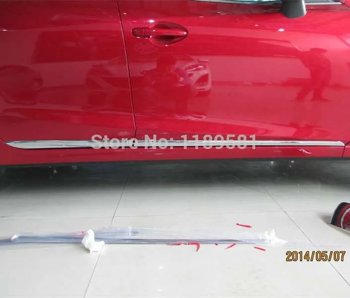 

For Mazda 3 M3 Axela 2014-2018 ABS Chrome Car Decoration Side Door Line Garnish Body Molding Moulding Trim