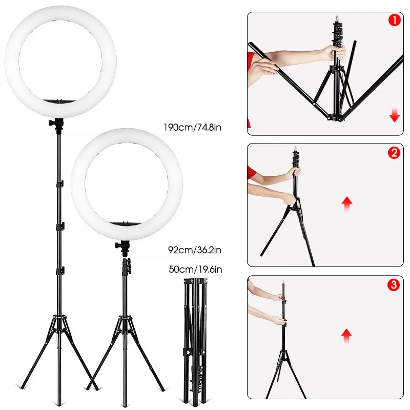 Travor кольцевой светильник для фотостудии ing светодиодный 14 дюймов 18 камеры