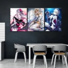 Домашний декор холст 3 предмета сексуальные аниме Fate Grand для Жанна д дуги художественные плакаты и принты роспись стены украшения дома фотографии