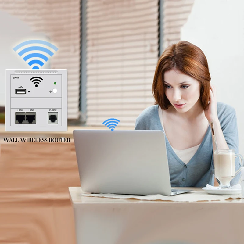 

300Mbps 86 Panel in Wall Wireless AP Router 220V WiFi Access Point In-Wall AP Wireless Wifi Router Repeater 802.3Af POE