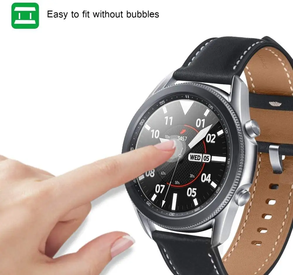 Стекло для Samsung Galaxy Watch 3 45 мм 41 мм/46 мм/42 Gear S3 Frontier/S2/Sport 3D HD пленка Active 2 44 40 защита