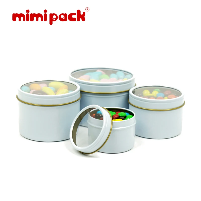 Mimipack маленькие глубокие круглые банки с прозрачным окном и верхней крышкой