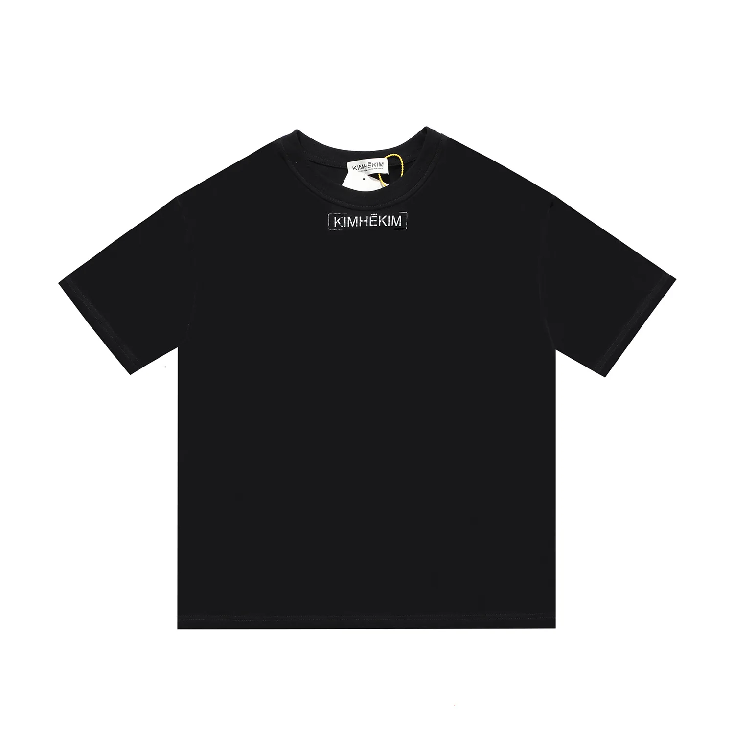 

KIMHEKIM Letter Logo Anime Popular Streetwear Best Quality 100% 1:1 Cotton T-shirts Summer Clothes For Women/Men